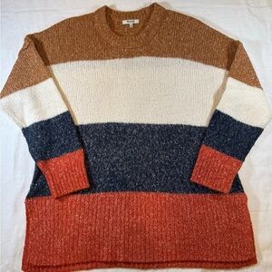 Madewell Oversized Striped Baxter Sweater Tunic